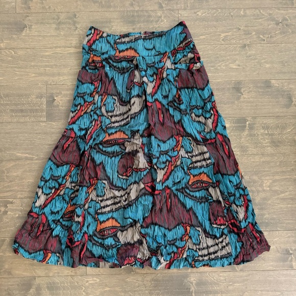 Vintage 80’s Jessica Scott Abstract Geo Print Midi Skirt - Picture 7 of 8
